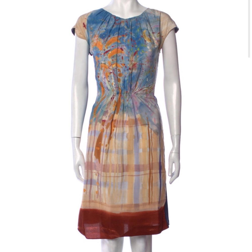 EUC Tsumori Chisato Silk A-Line dress, size XL